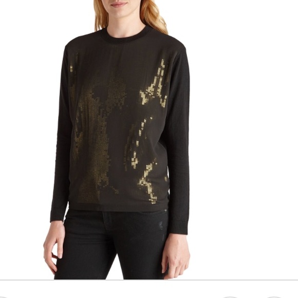 Ted Baker Sweaters - NEW • Ted Baker • Sequin Overlay Sweater Black 2
